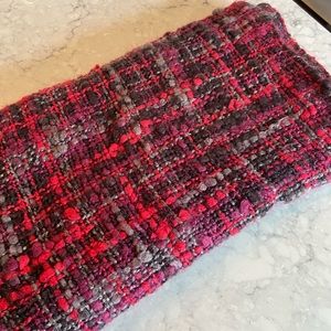 Cozy woven infinity scarf.